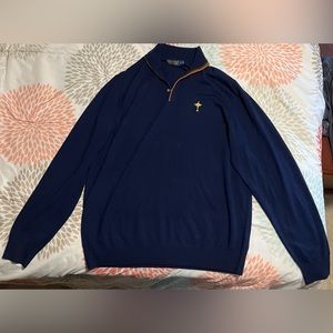 Polo golf used pullover 1/4 zip wool sweater.